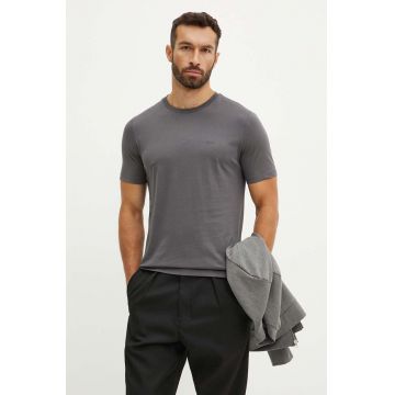 BOSS tricou din bumbac bărbați, culoarea negru, uni, 50468347