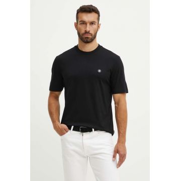 BOSS tricou din bumbac barbati, culoarea negru, neted, 50520298