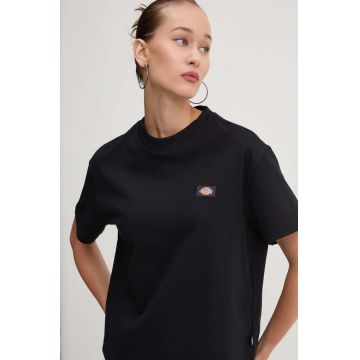 Dickies tricou din bumbac OAKPORT femei, culoarea negru, DK0A4Y8L