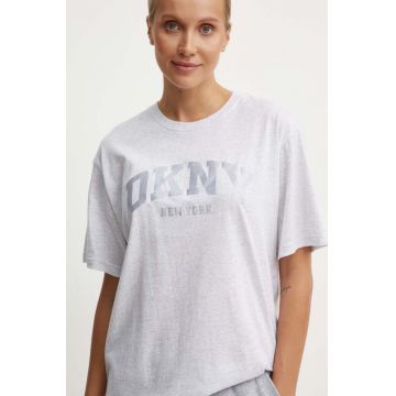 Dkny tricou din bumbac femei, culoarea gri, DP4T9812