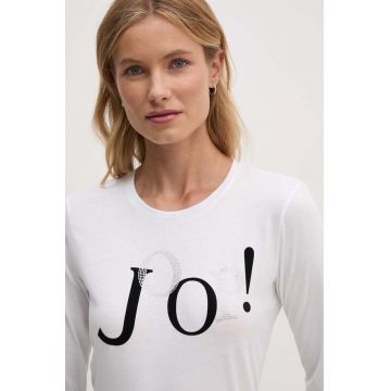 Joop! longsleeve din bumbac culoarea alb, 30044869