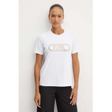 MICHAEL Michael Kors tricou femei, culoarea alb, MT4519LANU