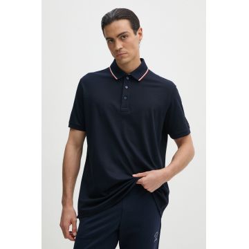 Paul&Shark tricou polo barbati, culoarea albastru marin, neted, 14311715