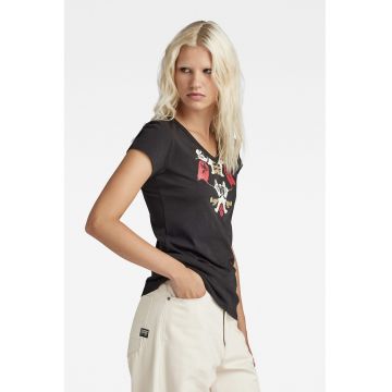 Tricou slim fit de bumbac organic