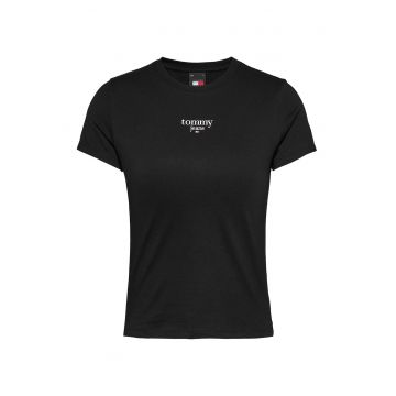 Tricou cu decolteu rotund si logo