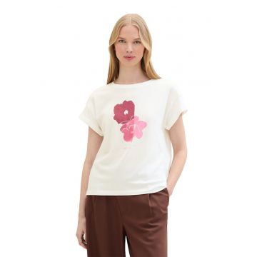 Tricou de bumbac cu maneci cazute