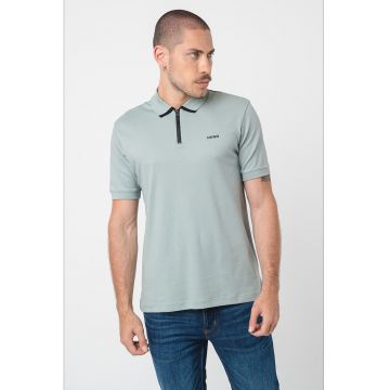 Tricou polo cu fenta cu fermoar Dalomino