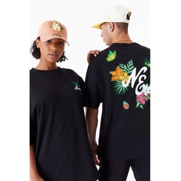 Tricou supradimensionat unisex cu imprimeu floral