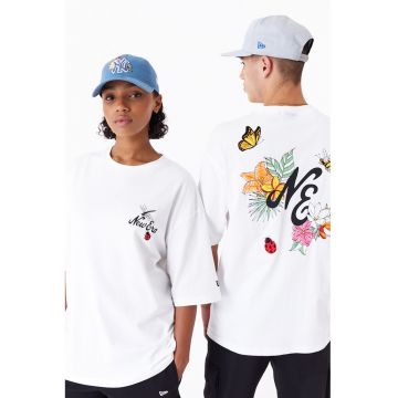 Tricou supradimensionat unisex cu imprimeu floral