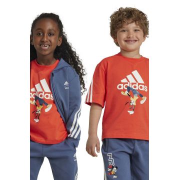 adidas tricou copii x Disney, LK DY MM T culoarea portocaliu, cu imprimeu, IV9631