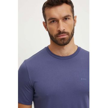 BOSS tricou din bumbac bărbați, culoarea negru, uni, 50468347