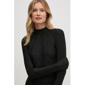 Emporio Armani longsleeve femei, culoarea negru, cu turtleneck, 8N2M9D 2JHFZ