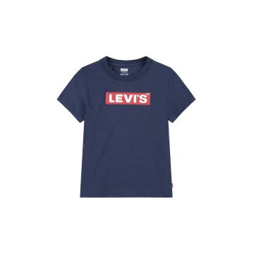 Levi's tricou copii BOXTAB TEE culoarea albastru marin, cu imprimeu, 8EJ764