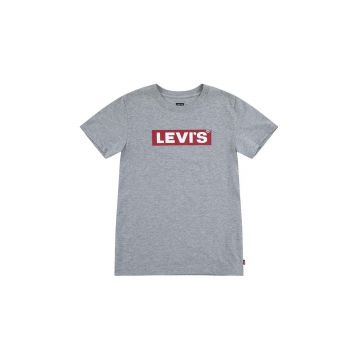 Levi's tricou copii BOXTAB TEE culoarea gri, cu imprimeu, 9EJ764