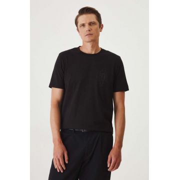 Medicine tricou barbati, culoarea negru, cu imprimeu