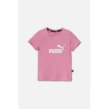 Puma tricou de bumbac pentru copii culoarea roz