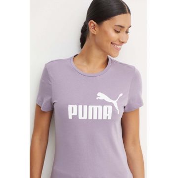 Puma tricou de bumbac pentru copii culoarea violet