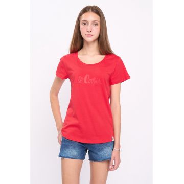 Tricou slim fit din bumbac cu imprimeu logo