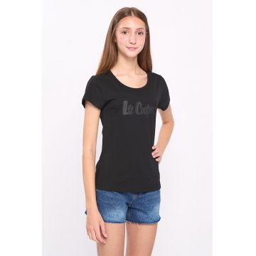 Tricou slim fit din bumbac cu imprimeu logo