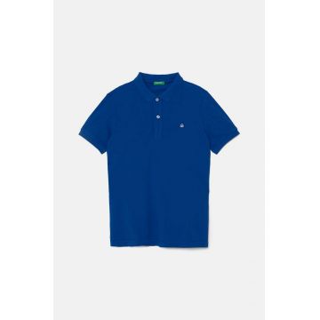 United Colors of Benetton tricouri polo din bumbac pentru copii neted