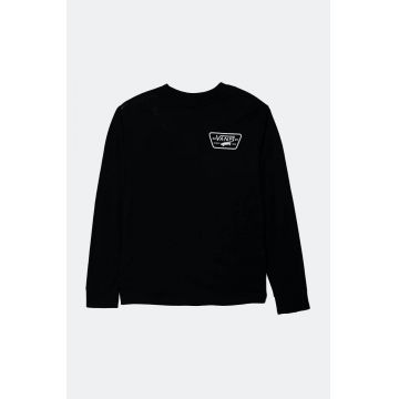 Vans longsleeve din bumbac pentru copii Full Patch Back culoarea negru, cu imprimeu, VN000JCTY281