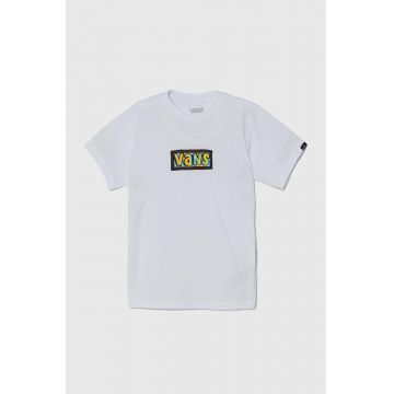 Vans tricou de bumbac pentru copii Scribble culoarea alb, cu imprimeu, VN000JNZWHT1