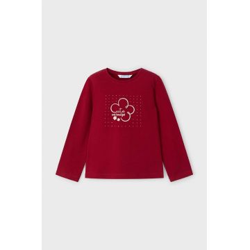 Mayoral longsleeve din bumbac pentru copii culoarea rosu, 178