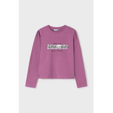 Mayoral longsleeve din bumbac pentru copii culoarea roz, 830