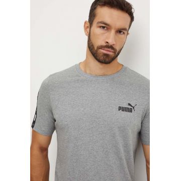 Puma tricou barbati, culoarea gri, cu imprimeu