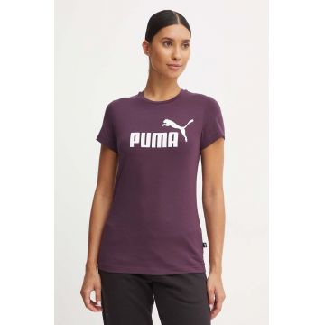 Puma tricou de bumbac pentru copii culoarea violet