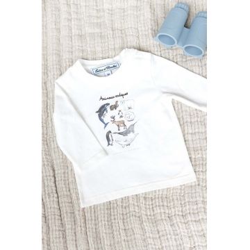 Tartine et Chocolat longsleeve din bumbac pentru copii cu imprimeu, TZ10051