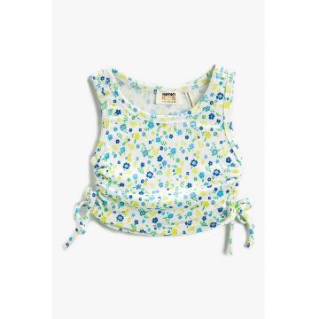 Top crop cu model floral