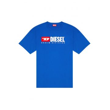 Tricou cu decolteu la baza gatului si imprimeu logo