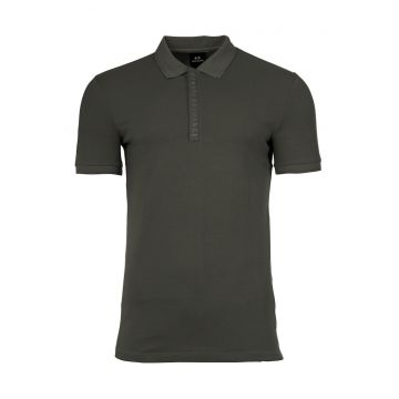 Tricou polo slim fit din amestec de bumbac