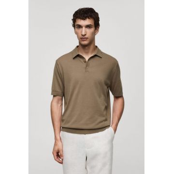 Tricou polo tricotat fin Ares