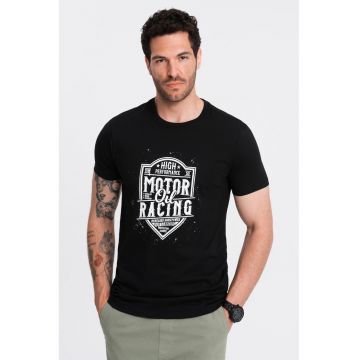 Tricou regular fit cu imprimeu text