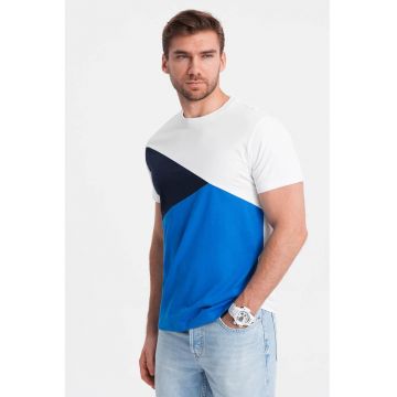 Tricou regular fit din bumbac cu decolteu la baza gatului