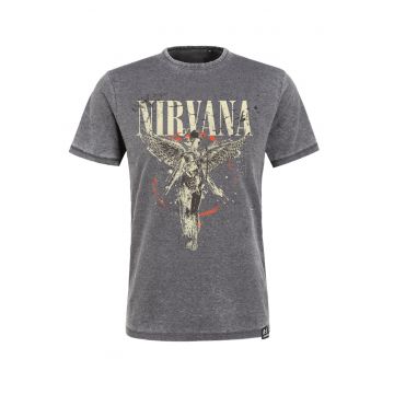 Tricou unisex cu imprimeu Nirvana