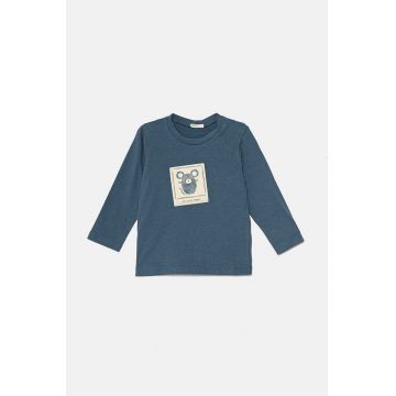 United Colors of Benetton longsleeve din bumbac pentru bebeluși cu imprimeu, 3ATNA1056