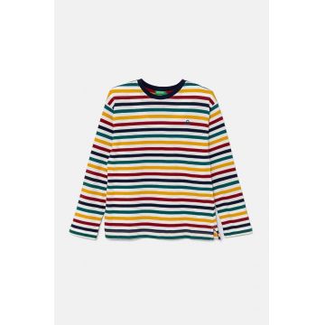 United Colors of Benetton longsleeve din bumbac pentru copii modelator, 3GZ3C10JW