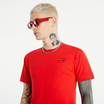 Tricou Comme des Garçons PLAY Double Heart Tee Red