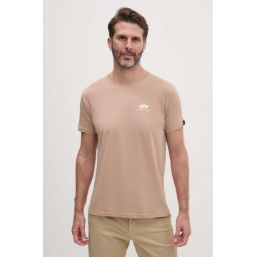 Alpha Industries tricou din bumbac barbati, culoarea roz, cu imprimeu