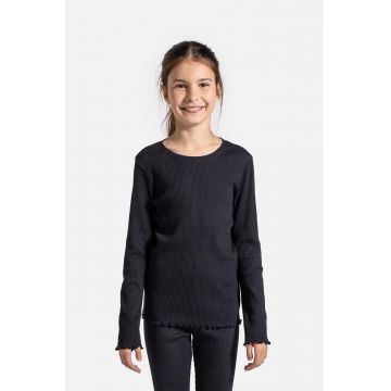 Coccodrillo longsleeve copii culoarea negru, EVERYDAY GIRL