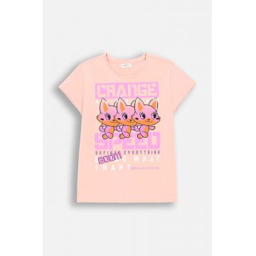 Coccodrillo tricou copii culoarea bej, EVERYDAY GIRL