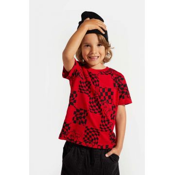 Coccodrillo tricou de bumbac pentru copii culoarea rosu, cu imprimeu, ACADEMY BOY KIDS