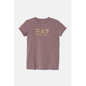 EA7 Emporio Armani tricou copii culoarea roz, 8NFT01 FJ2HZ