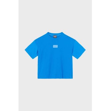 EA7 Emporio Armani tricou de bumbac pentru copii cu imprimeu, 6DBT58 BJ02Z