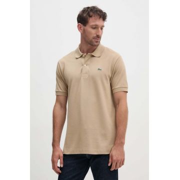 Lacoste polo de bumbac Koszulka Lacoste Polo Classic Fit L1212 02S culoarea maro, neted