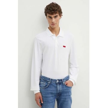 Levi's longsleeve barbati, culoarea alb, neted, A5797