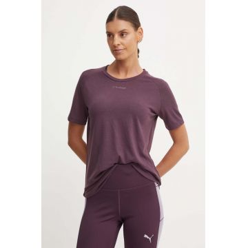 Hummel tricou de antrenament Vanja culoarea maro, 214243